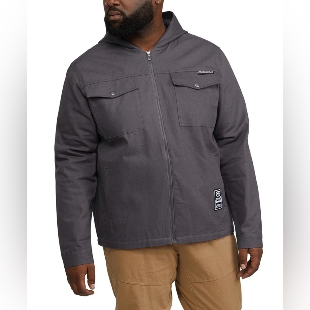 Ecko Unltd. Men's Barracks Lightweight Men’s Canvas Jacket Gray Size Medium